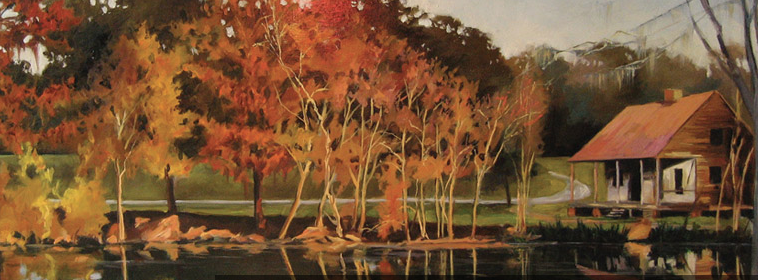 Chuck Broussard, Autumn on the Vermilion (detail), 2007. Oil on canvas. Image courtesy of the artist.