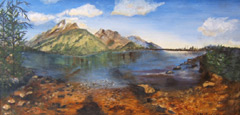 Memories of Jenny Lake, Wyo. by Mary Foreman (2003). Oil on canvas. Image courtesy of the artist.