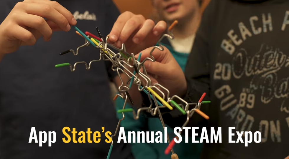 Children discovering STEAM toys for the annual STEAM Expo