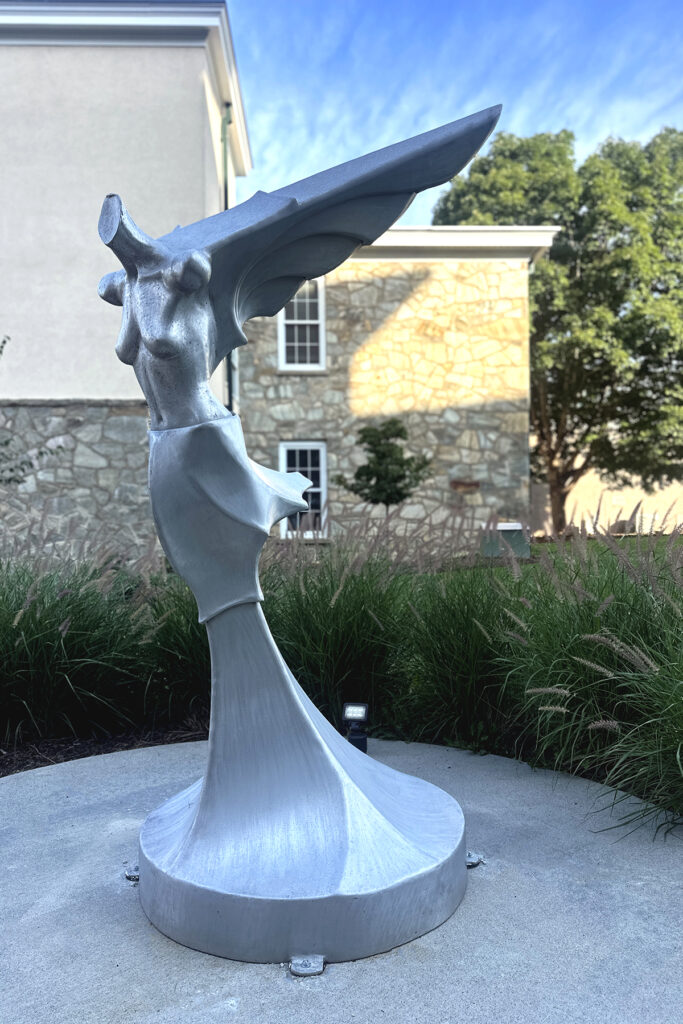 Fairy-like aluminum sculpture