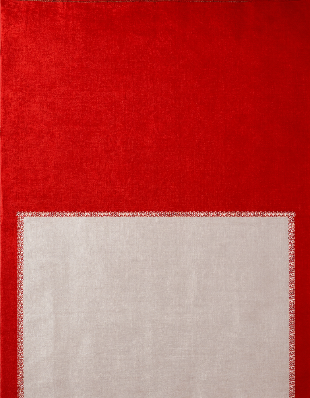 Simple red and tan saree